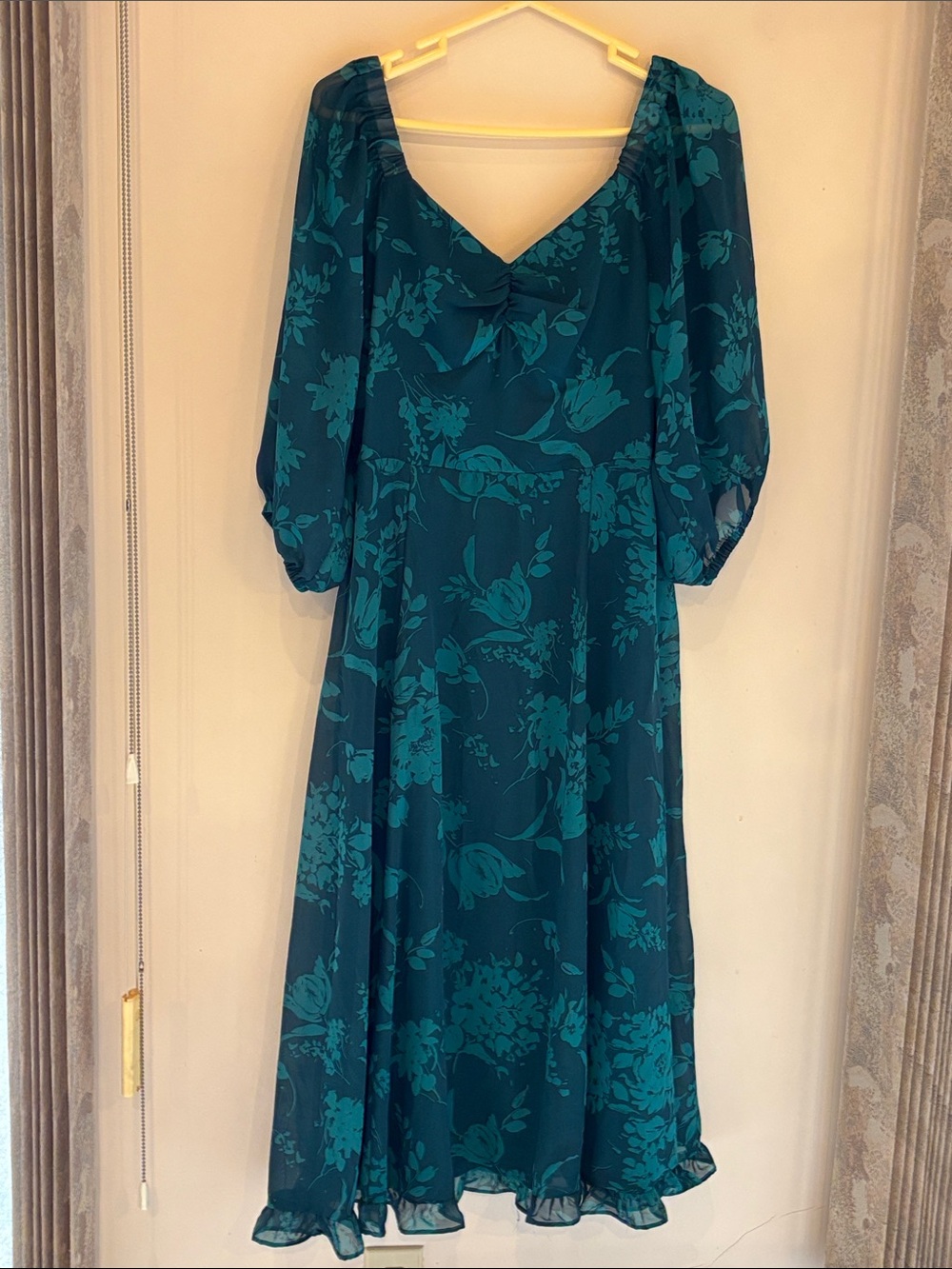Rachel Zoe Floral Maxi Dress in Blue & Green Size 10 Like New